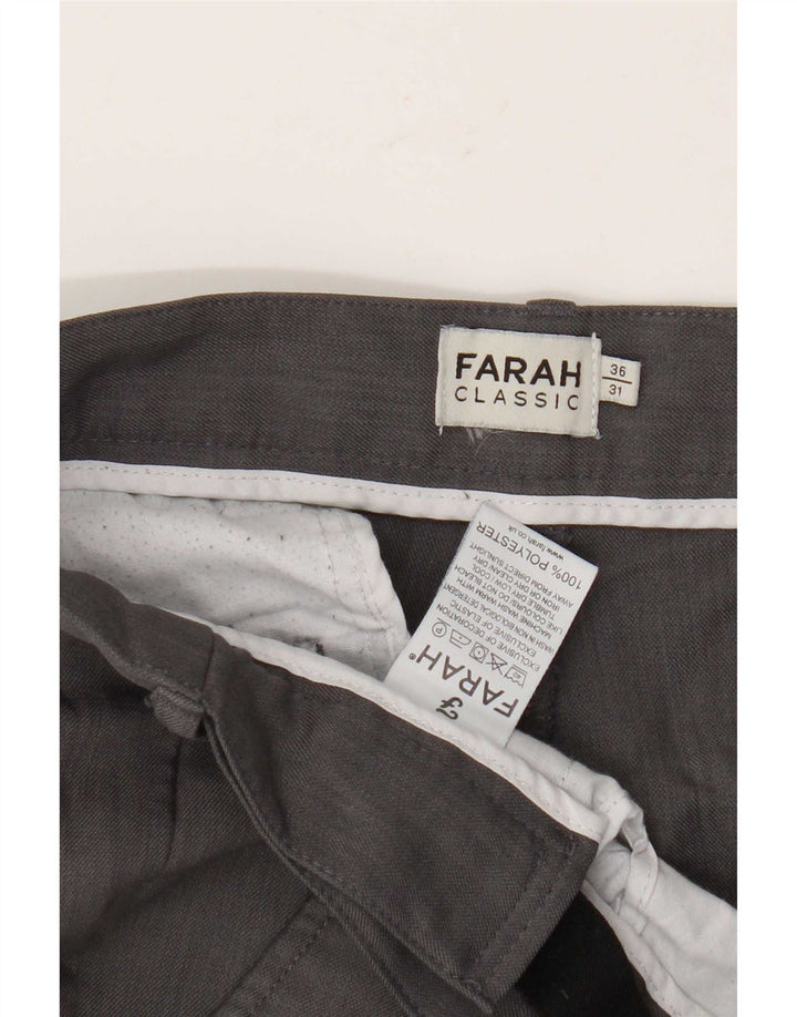 Farah Ανδρικό ίσιο παντελόνι Chino W36 L31 Γκρι Πολυεστέρας