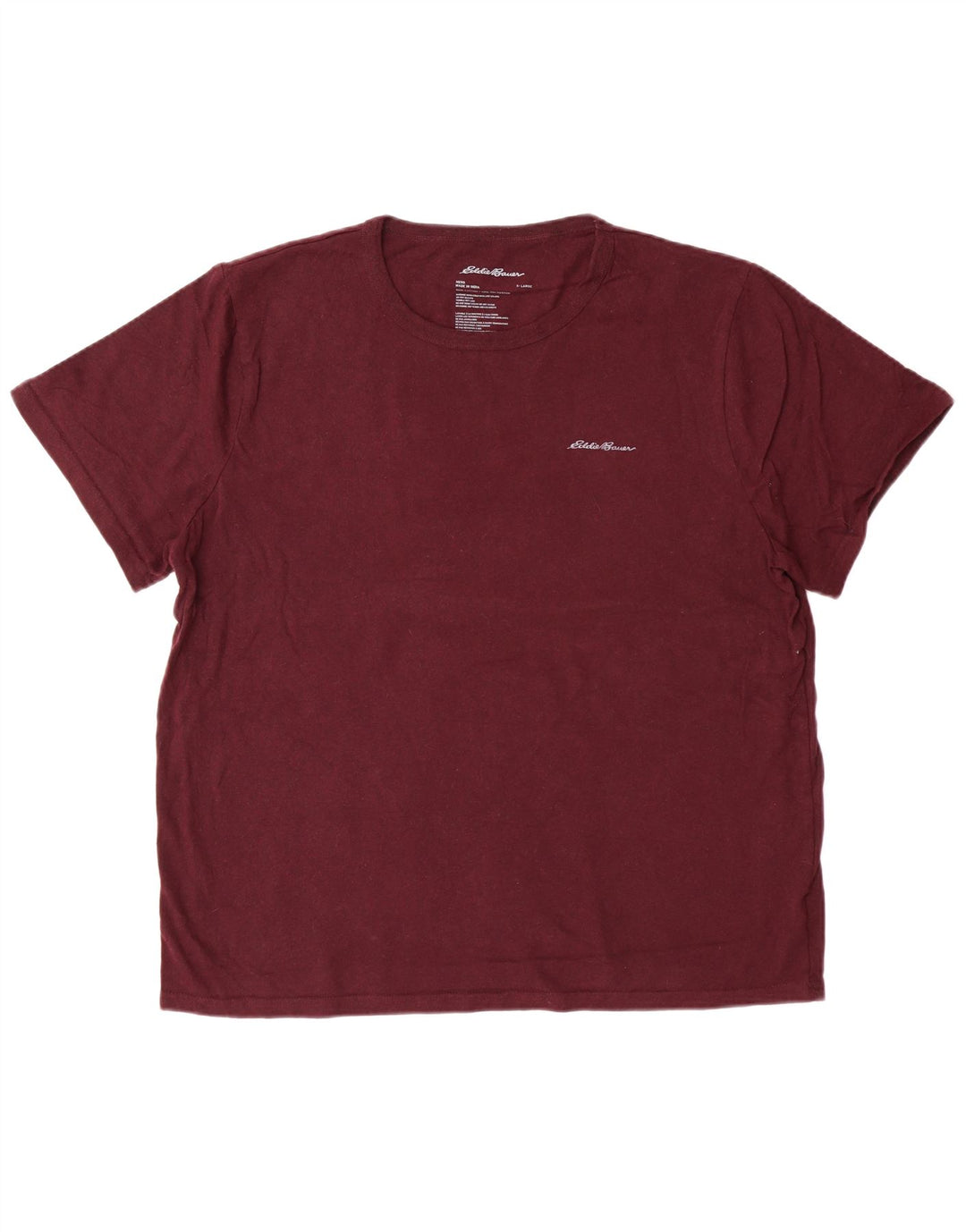 Eddie Bauer Ανδρικό T-Shirt Top XL Βουργουνδί Βαμβακερό