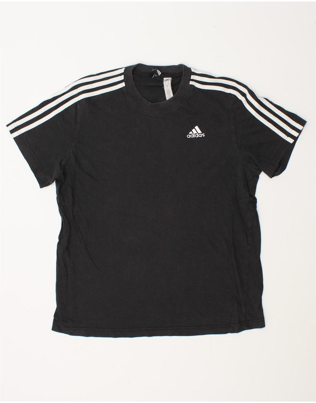 Ανδρικό T-Shirt Adidas Τοπ μεσαίο μαύρο βαμβακερό