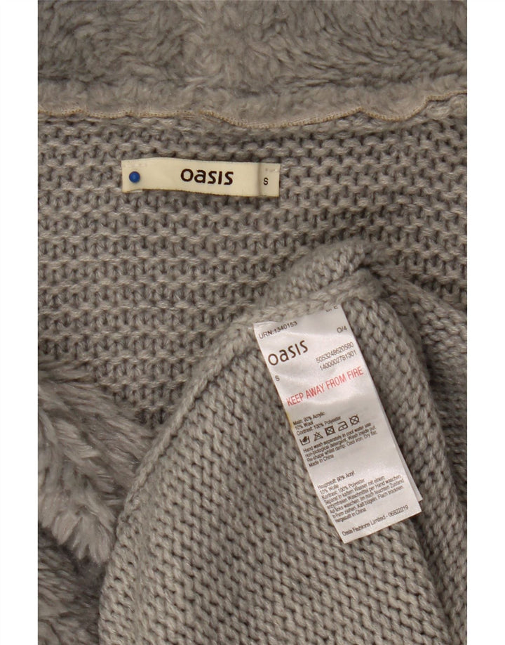 Γυναικείο Ανοιχτό Ζακέτα Oasis UK 10 Small Grey Acrylic