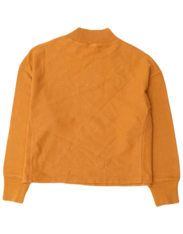 Champion Womens Graphic Oversized Φούτερ Jumper UK 10 Small Yellow