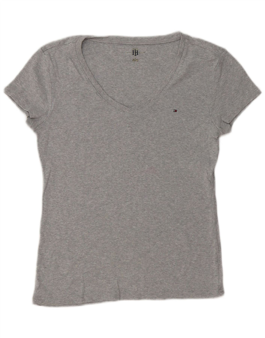 Γυναικείο T-Shirt TOMMY HILFIGER Top UK 12 Medium Grey