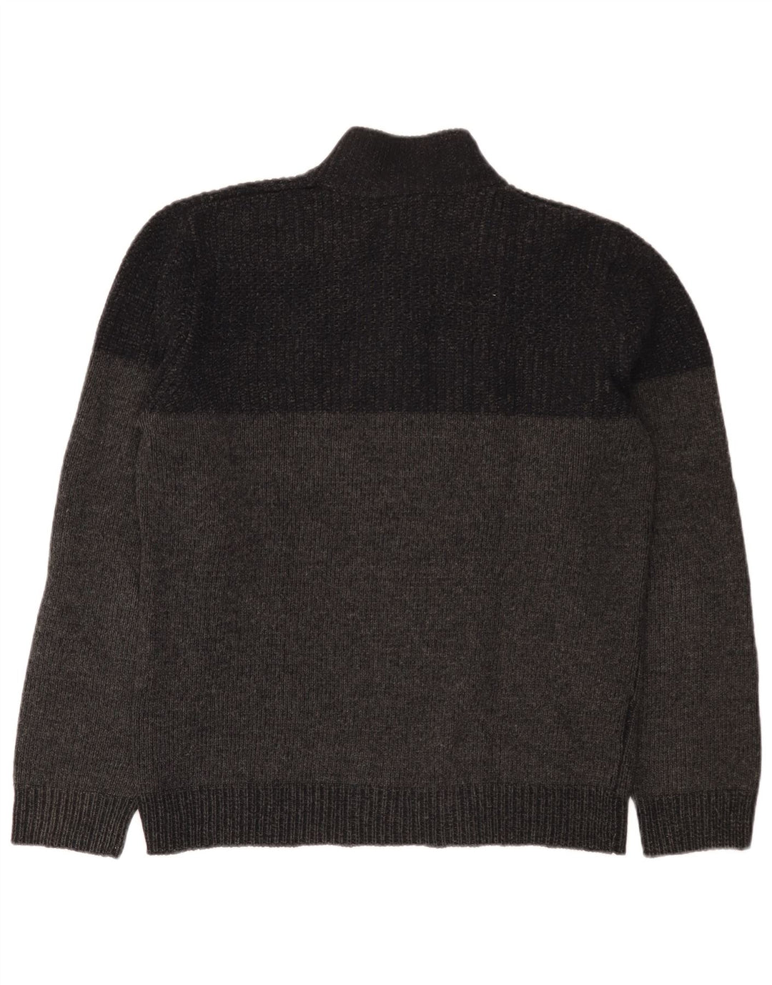 Massimo Dutti Ανδρικό πουλόβερ με λαιμό με κουμπιά XL με γκρι φλύκταινα