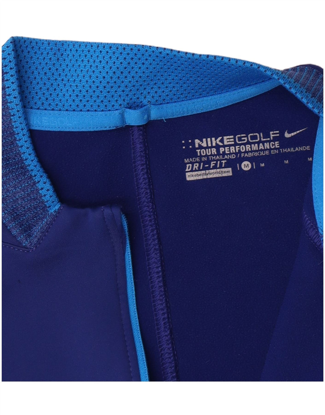 Ανδρική φόρμα αθλητικής φόρμας NIKE Dri Fit με φερμουάρ με λαιμόκοψη μεσαίο μπλε