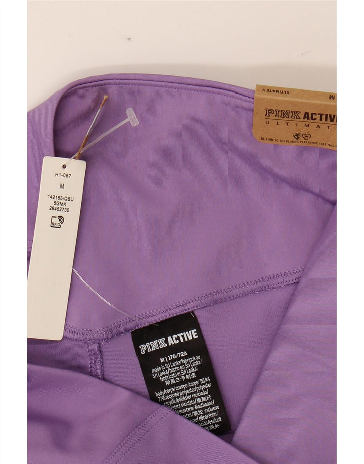 PINK Womens Sport Shorts UK 12 Medium Purple Polyester Vintage Pink and Second-Hand Pink from Messina Hembry 