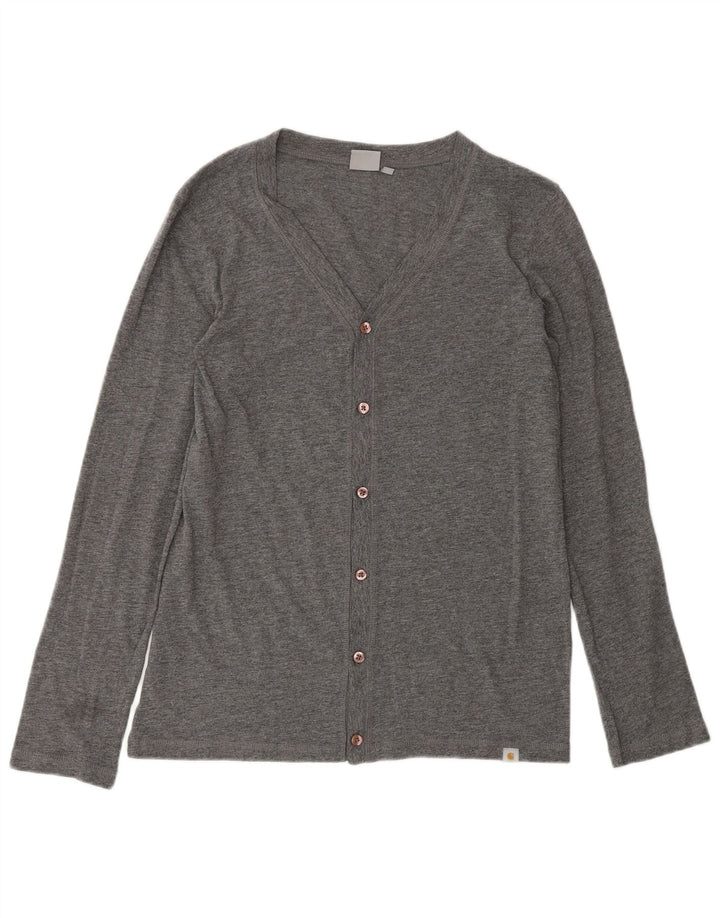 Γυναικείο πουλόβερ Carhartt Cardigan UK 14 μεσαίο γκρι βαμβακερό