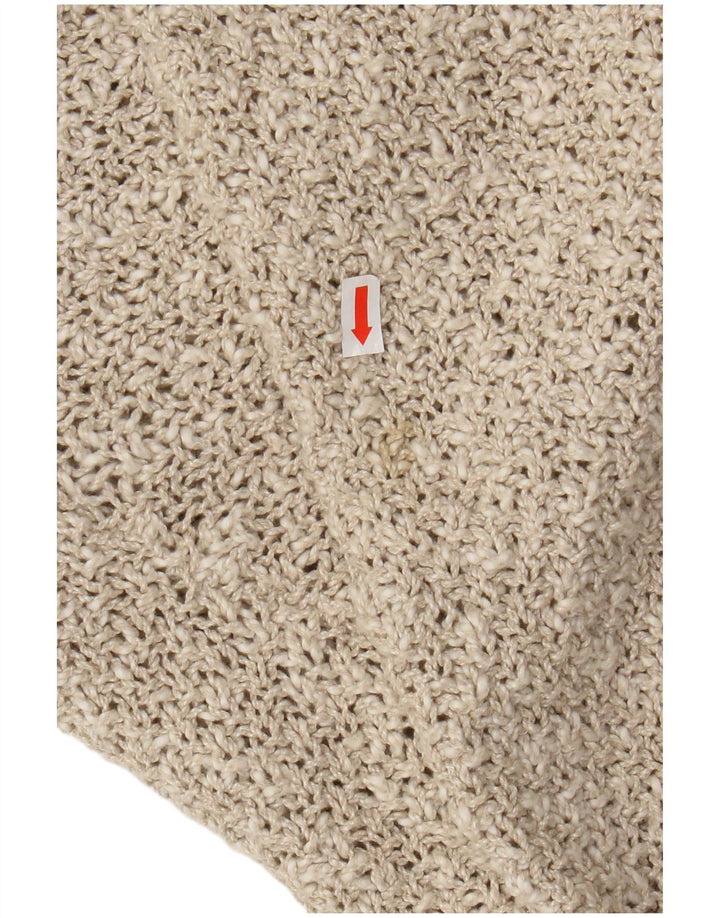 Γυναικείο πουλόβερ με ζακέτα μεγάλου μεγέθους Tivoli UK 14 μεσαίο μπεζ λινό