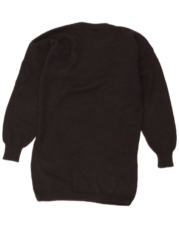 Poi By Krizia Γυναικείο μακρυμάνικο φόρεμα UK 8 Small Black Wool