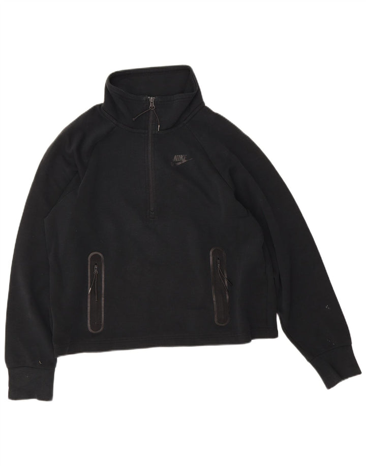 Γυναικείο φούτερ Nike με φερμουάρ με λαιμόκοψη Jumper UK 10 Small Black
