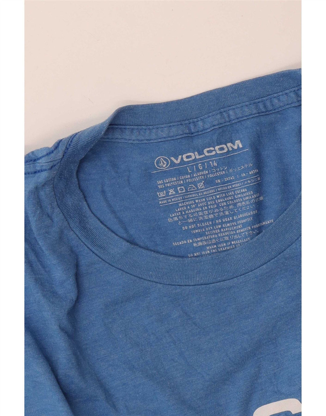 Ανδρικό γραφικό T-Shirt Volcom Top μεγάλο μπλε βαμβακερό