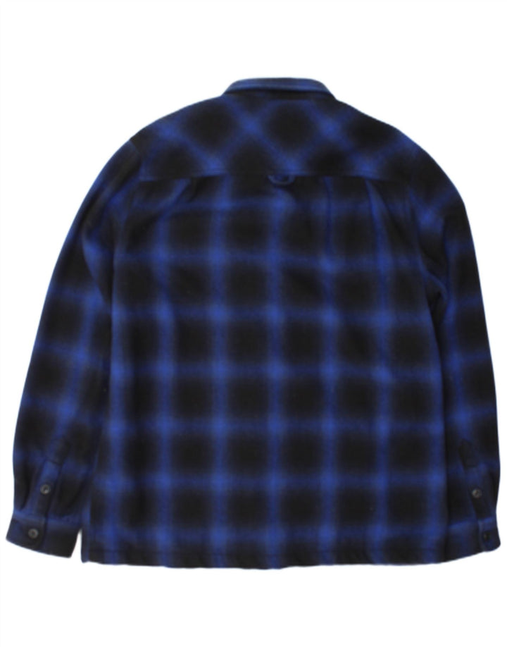 Superdry Ανδρικό πουκάμισο Ξυλοκόπος Φανελένιο XL Navy Blue Check Polyester