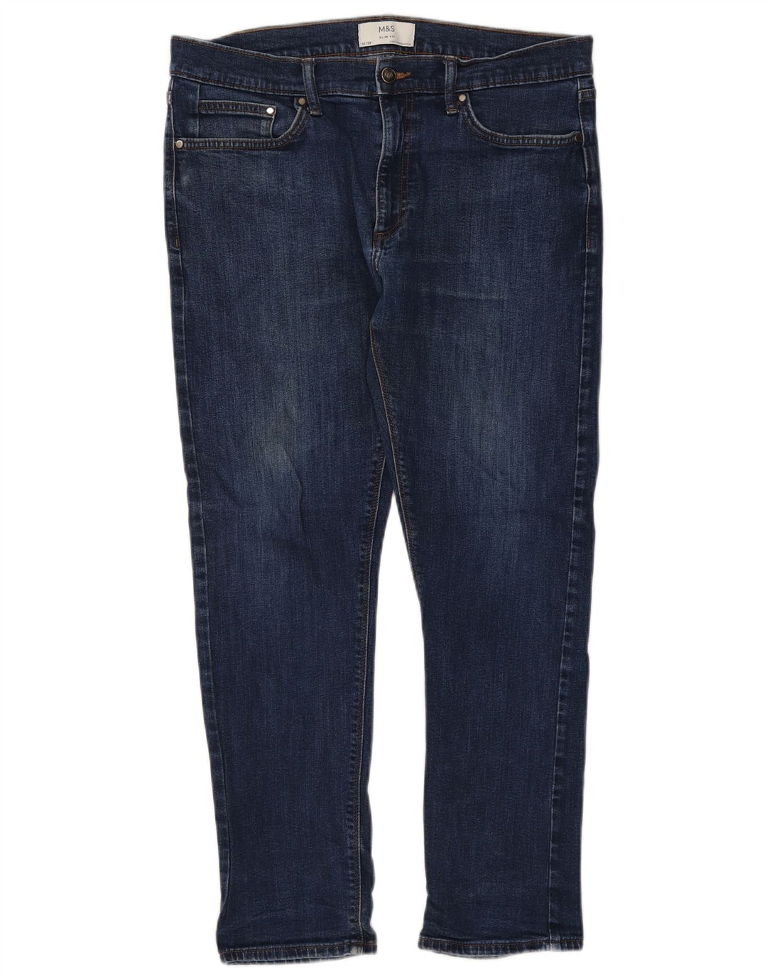 Ανδρικό Slim Jeans Marks & Spencer W34 L29 Blue Cotton