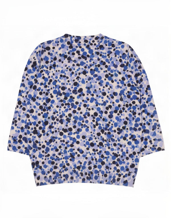 Marks & Spencer Womens Crop Boat Neck Jumper πουλόβερ UK 14 Large Multicolou