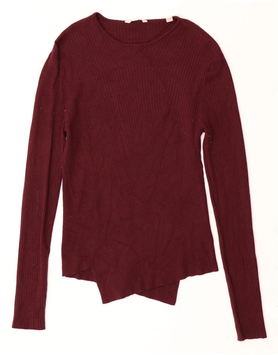 Jack Wills Γυναικείο πουλόβερ με λαιμόκαυστο UK 10 Small Burgundy Viscose