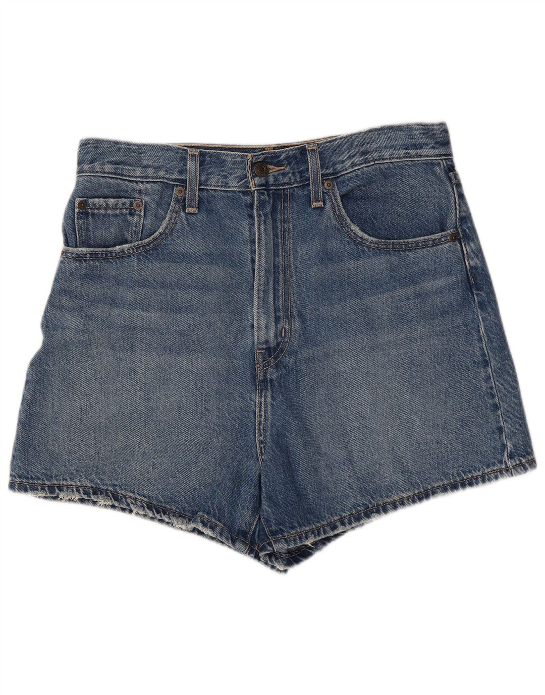 Γυναικείο τζιν σορτς Levi's W28, μεσαίο μπλε βαμβακερό