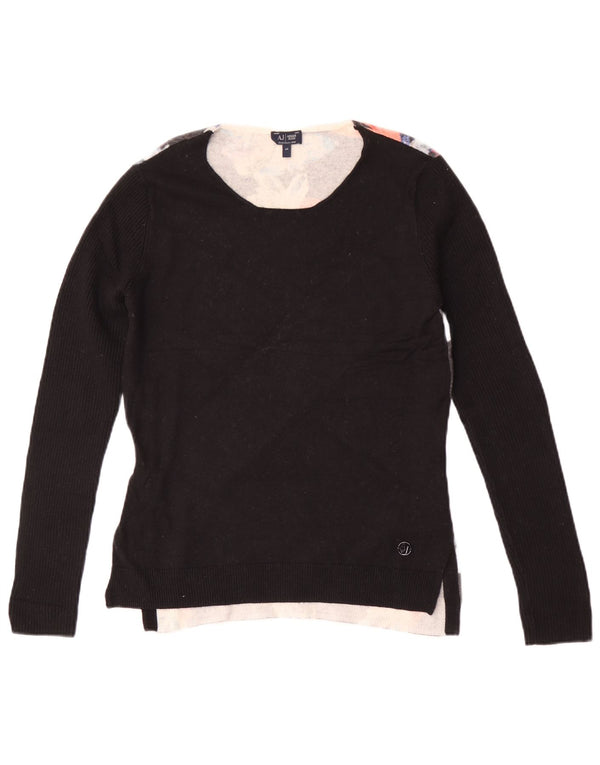 Emporio Armani Γυναικείο πουλόβερ με λαιμόκαυστο IT 44 Medium Black Floral