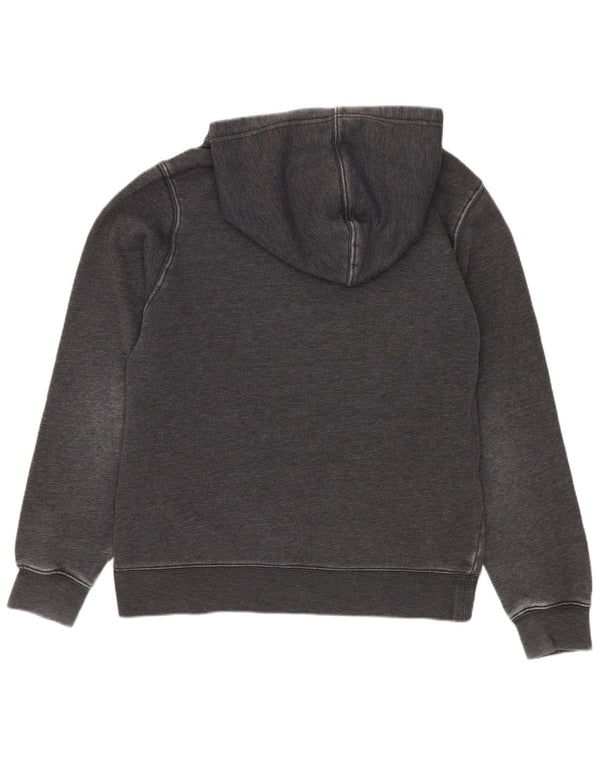 Hurley Boys Graphic Hoodie Jumper 11-12 Years Grey Cotton