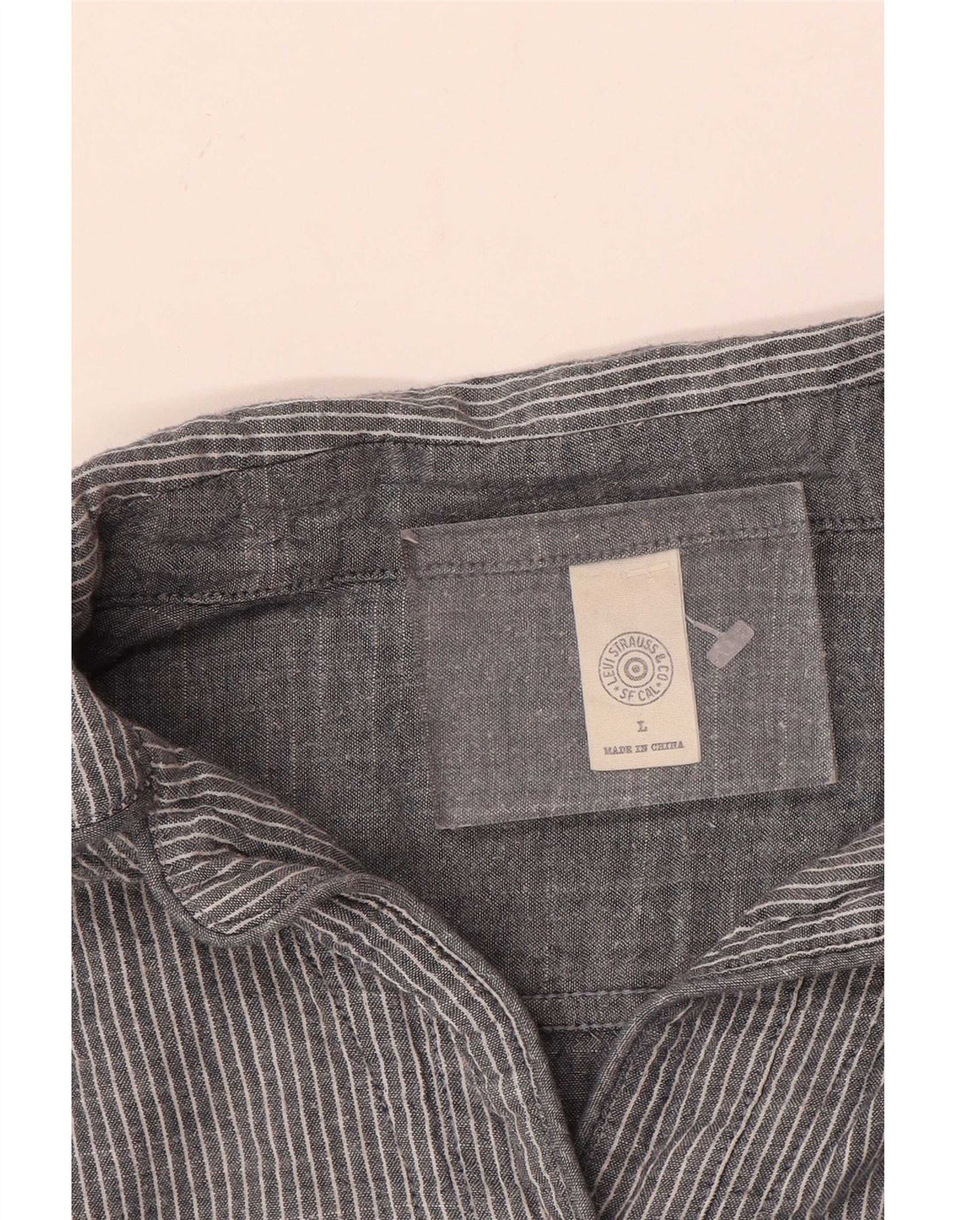 Levi's γυναικείο πουλόβερ φόρεμα UK 16 μεγάλο γκρι βαμβακερό ριγέ