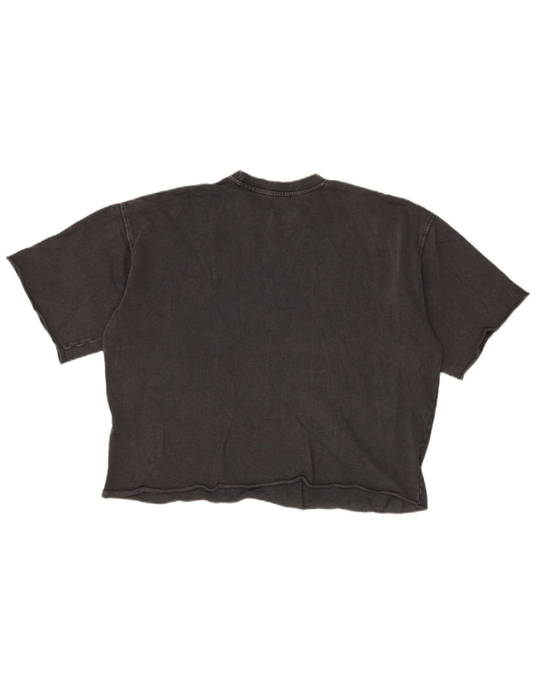 Zara Γυναικείο T-Shirt Top UK 10 Small γκρι βαμβακερό