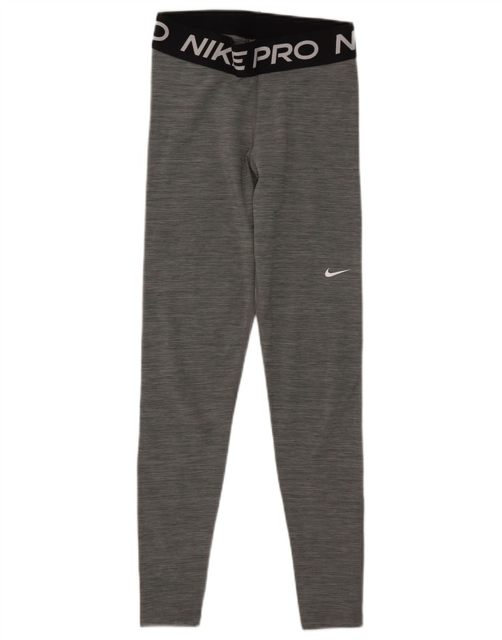 Γυναικεία κολάν Nike Dri Fit Graphic UK 8 Small Grey Flecked