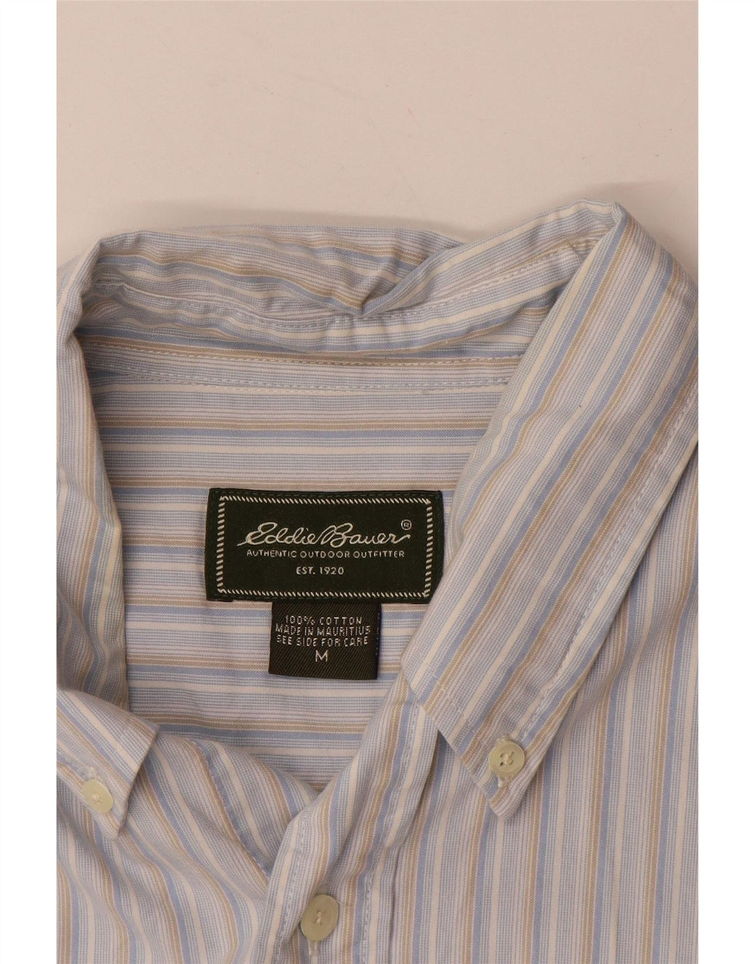 Ανδρικό πουκάμισο EDDIE BAUER Βαμβακερό μεσαίο μπλε ριγέ