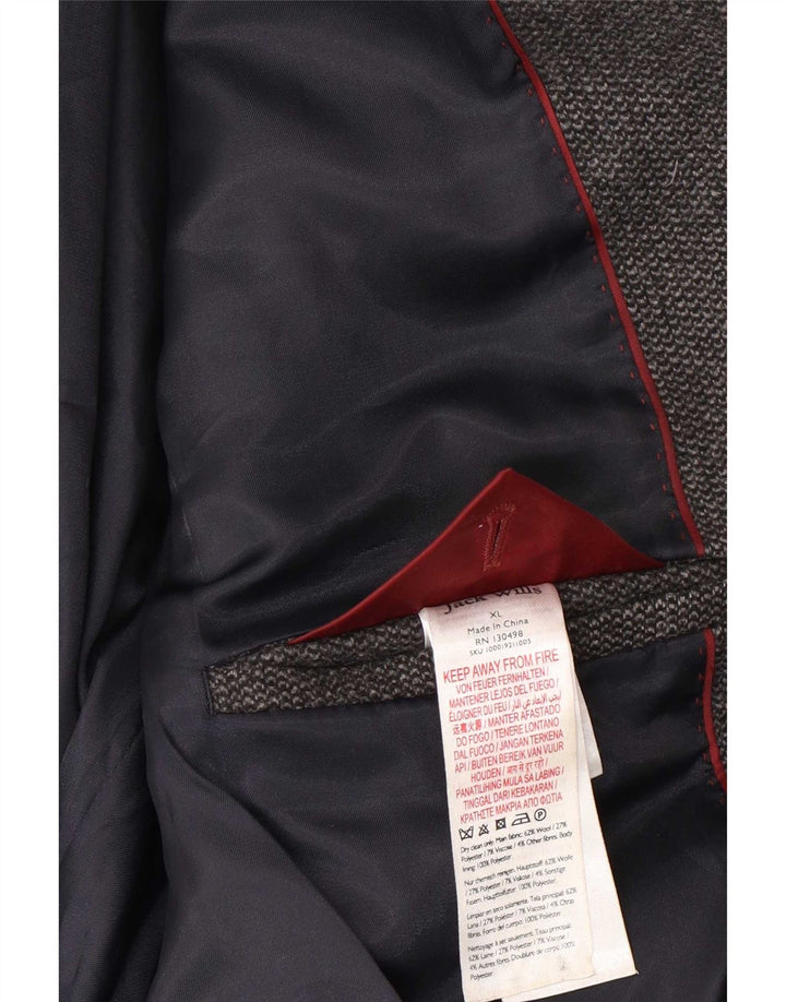 Jack Wills Ανδρικό σακάκι 2 κουμπιών UK 42 XL γκρι μαλλί