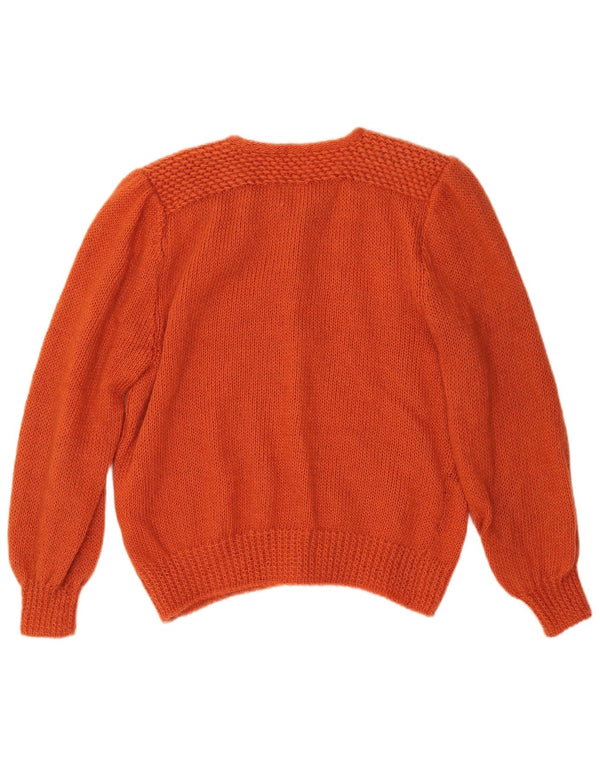 Γυναικείο πουλόβερ με ζακέτα VINTAGE UK 16 Large Orange