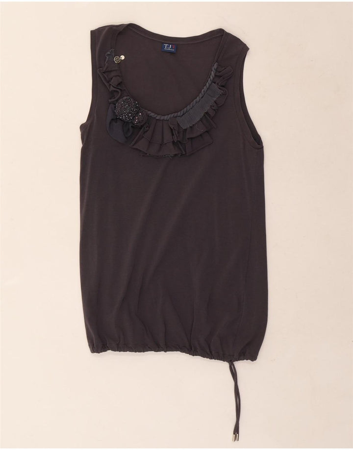 Γυναικεία αμάνικη μπλούζα Trussardi Top UK 10 Small Grey
