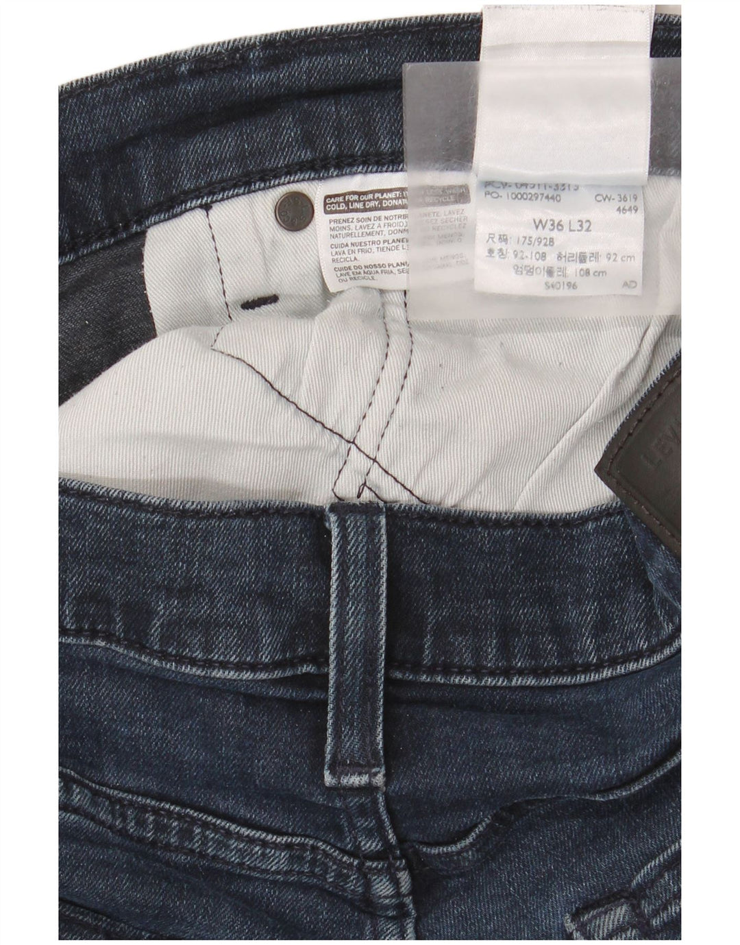 Ανδρικό τζιν Levi's Slim W36 L32 Μπλε βαμβακερό