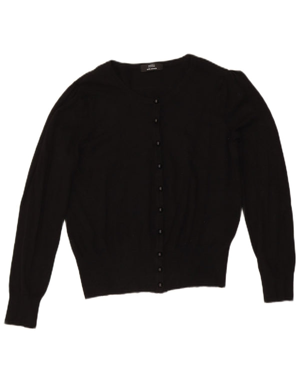 Marks & Spencer Γυναικείο πουλόβερ Crop Cardigan UK 14 Medium Black Viscose