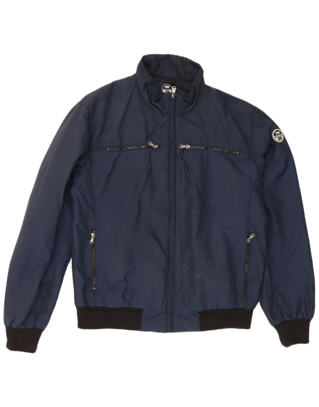 Ανδρικό μπουφάν North Sails UK 42 XL Navy Blue Colorblock Polyamide