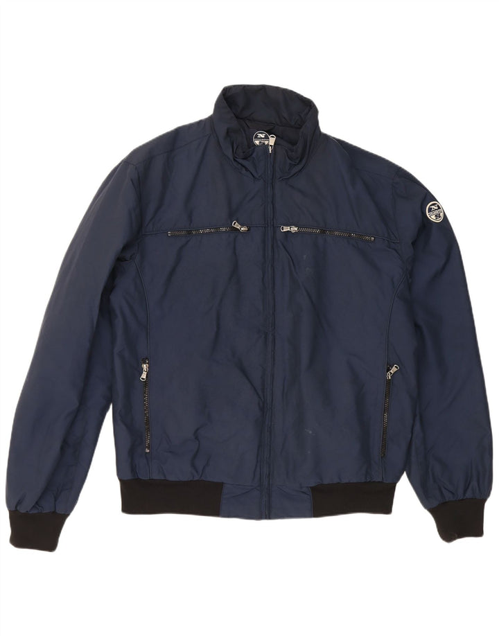 Ανδρικό μπουφάν North Sails UK 42 XL Navy Blue Colorblock Polyamide