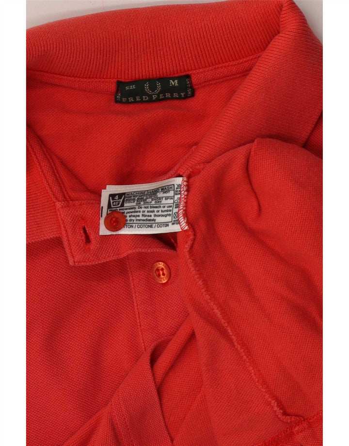 Fred Perry Γυναικείο πουκάμισο Crop Polo UK 14 Μεσαίο κόκκινο βαμβακερό