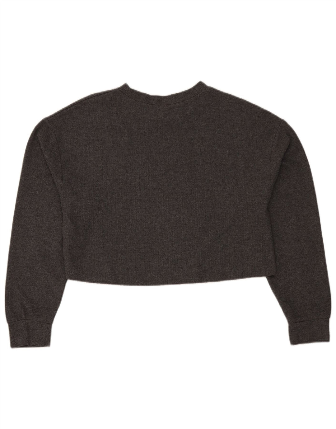Zara Γυναικείο τοπ Trafaluc Crop Μακρύ μανίκι UK 14 Medium Grey Polyester