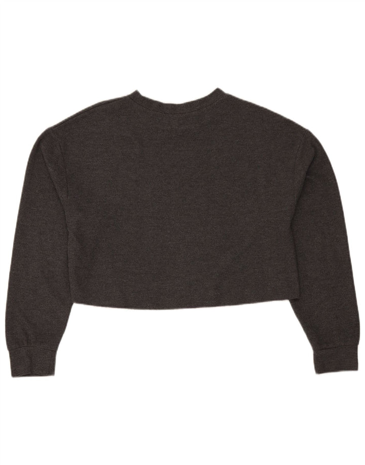 Zara Γυναικείο τοπ Trafaluc Crop Μακρύ μανίκι UK 14 Medium Grey Polyester