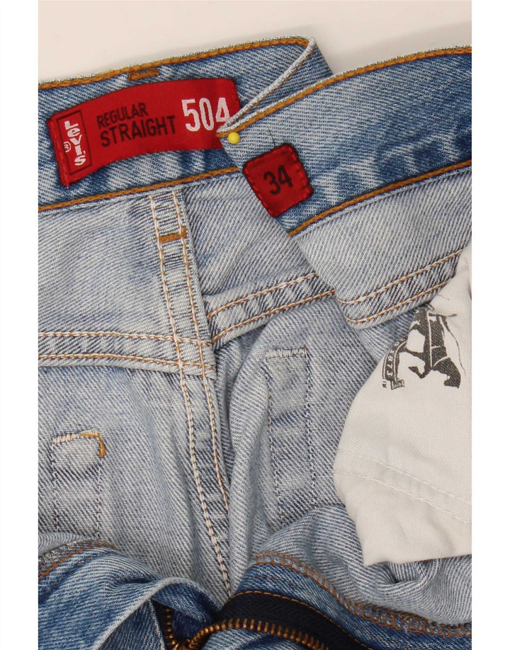 Levi's Mens 504 Regular Straight Jeans W34 L33 Blue
