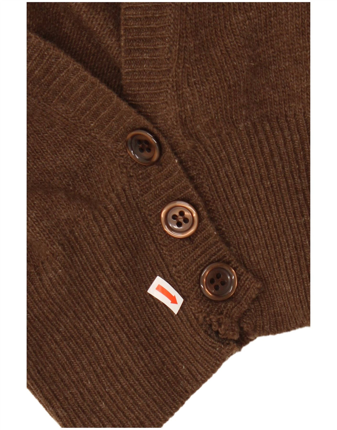 Γυναικεία ζακέτα VINTAGE Crop UK 14 Μαλλί αρνιού μεσαίου καφέ