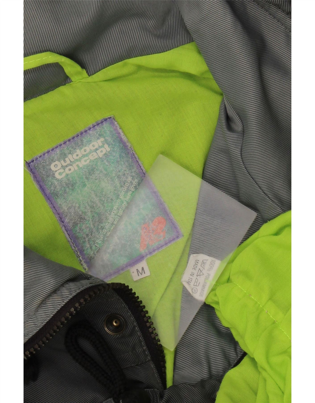 Vintage Ανδρικό Loose Fit Utility Jacket UK 38 Medium Grey Polyamide