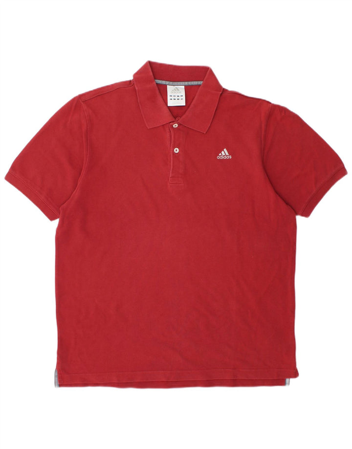 Ανδρικό πουκάμισο πόλο ADIDAS μεγάλο κόκκινο βαμβακερό