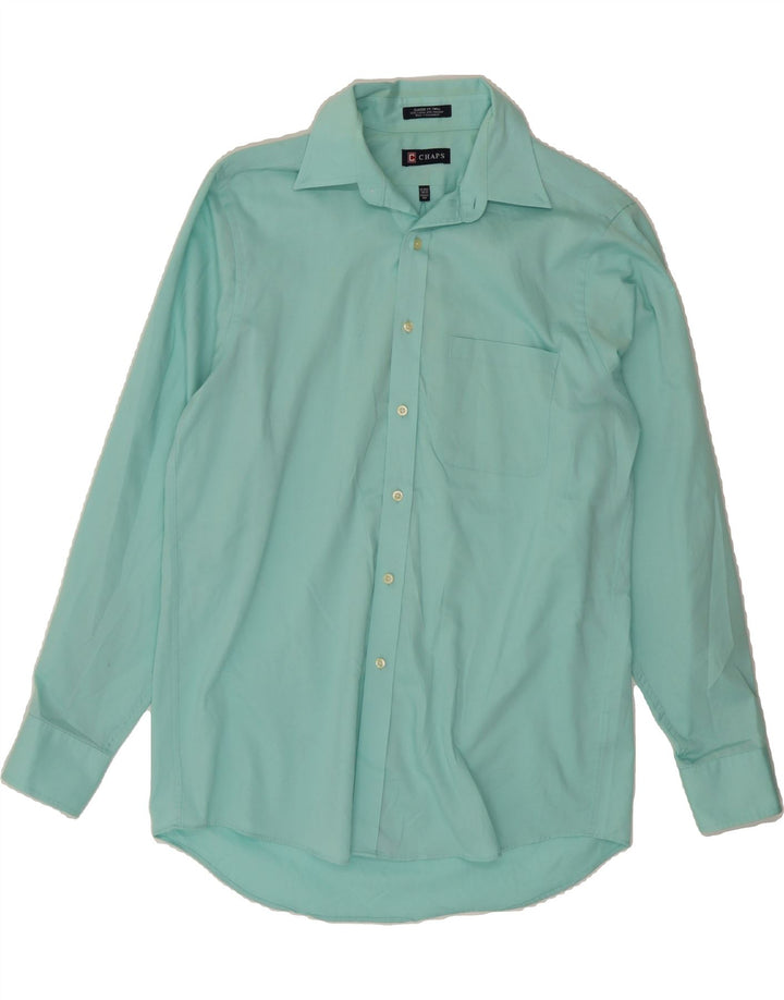 CHAPS Mens Classic Fit Twill Shirt Size 15/15 1/2 Medium Turquoise Classic Vintage Chaps and Second-Hand Chaps from Messina Hembry 