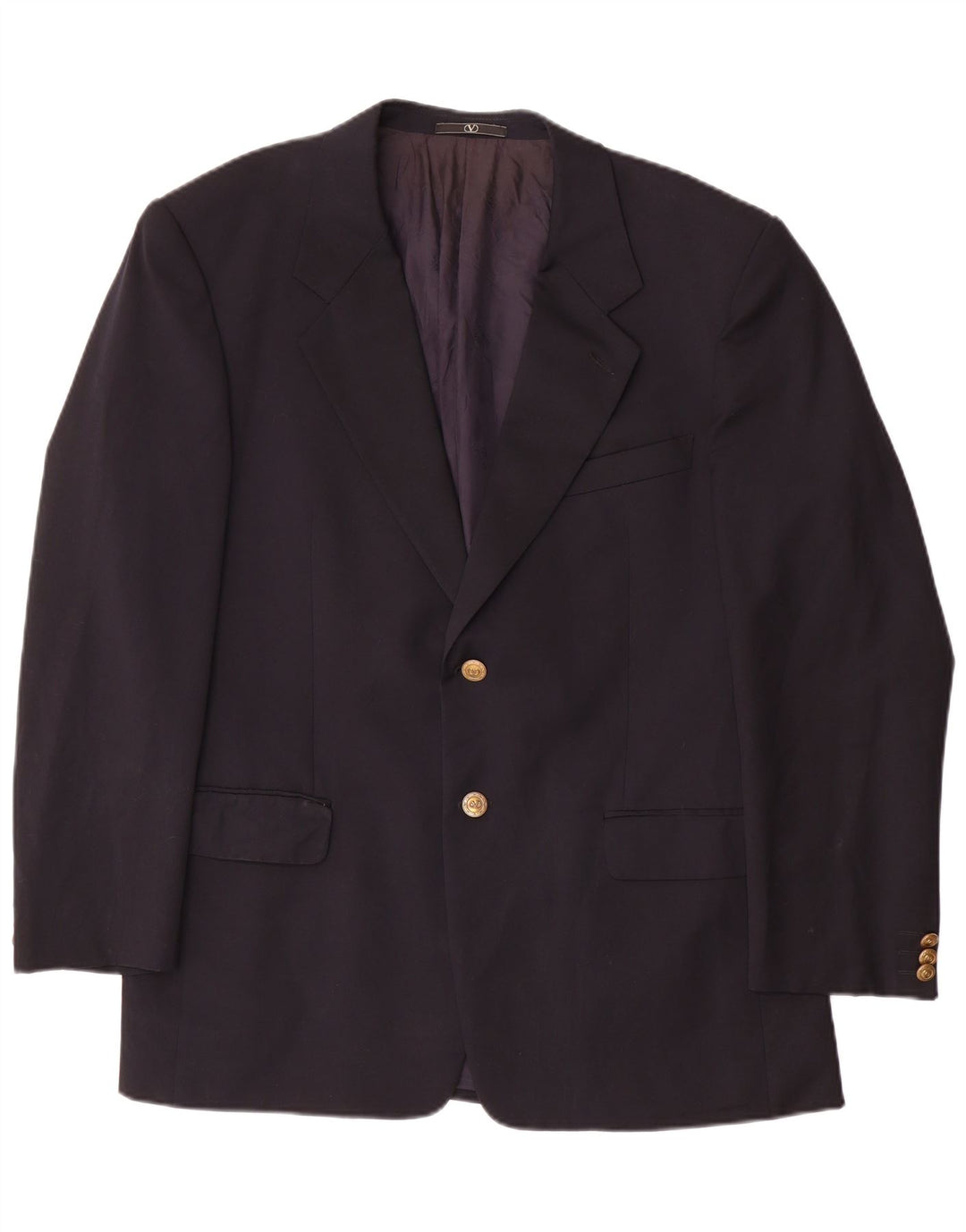 Valentino Ανδρικό σακάκι σακάκι με 2 κουμπιά IT 52 XL Navy Blue Wool