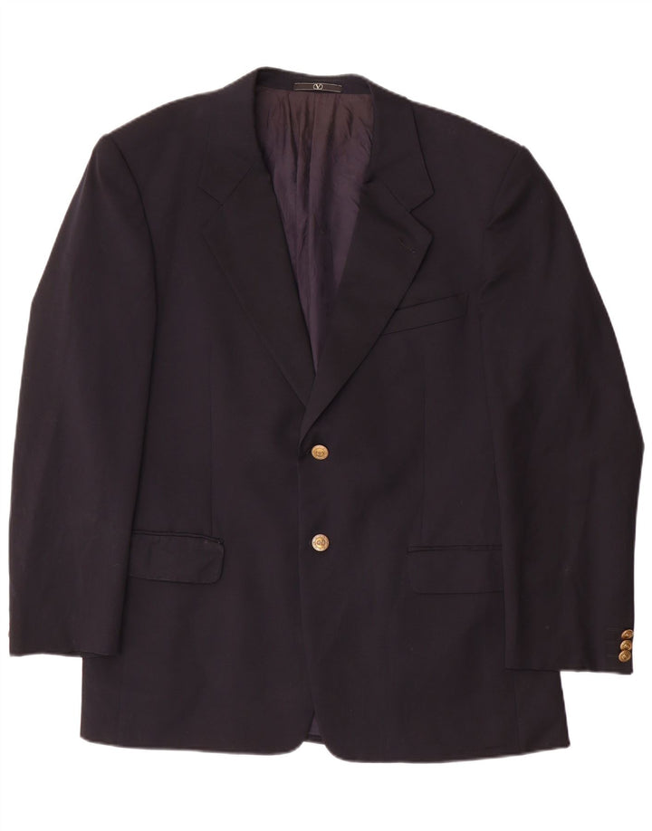 Valentino Ανδρικό σακάκι σακάκι με 2 κουμπιά IT 52 XL Navy Blue Wool