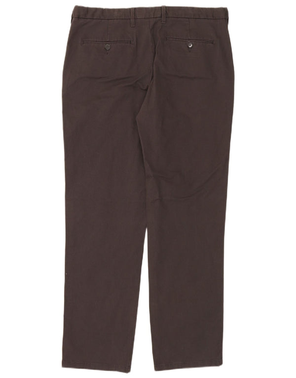 Marks & Spencer Mens Regular Fit Chino Trousers W36 L31 Grey Cotton