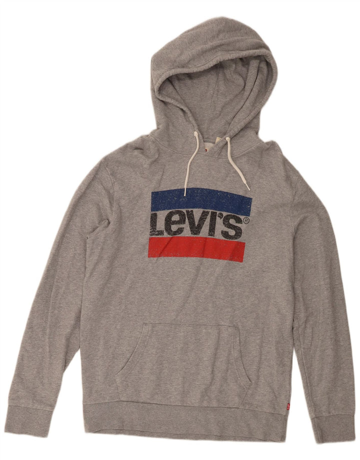 Ανδρικό Levi's Standard Graphic Hoodie Jumper Μεσαίο γκρι βαμβακερό