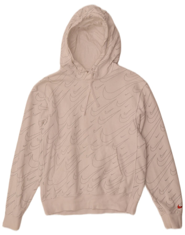 Γυναικείο γραφικό υπερμεγέθη κουκούλα Nike UK 6 XS Λευκό βαμβακερό