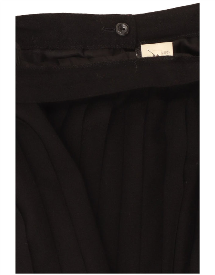Vintage Γυναικεία Φούστα Πλισέ με Μαχαίρι EU 40 Medium W32 Μαύρο Μαλλί