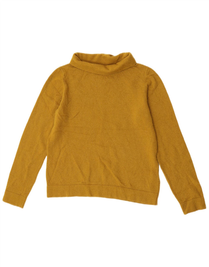 Γυναικείο πουλόβερ Hobbs Crop Roll Neck Jumper UK 14 Medium Yellow Wool