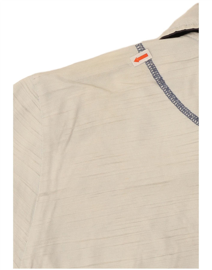 Ανδρικό γραφικό πόλο μπλουζάκι Lotto 2XL Λευκό, βαμβακερό