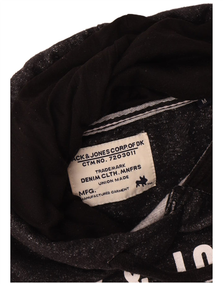 Jack & Jones Ανδρικά γραφικά με κουκούλα, μεσαία μαύρα φλιτζάνια