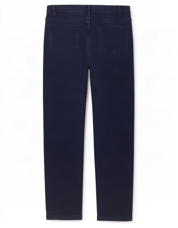 Marks & Spencer Γυναικεία Straight Jeans UK 12 Medium W30 L29 Navy Blue Cotton